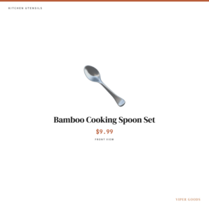Bamboo Cooking Spoon Set — Front