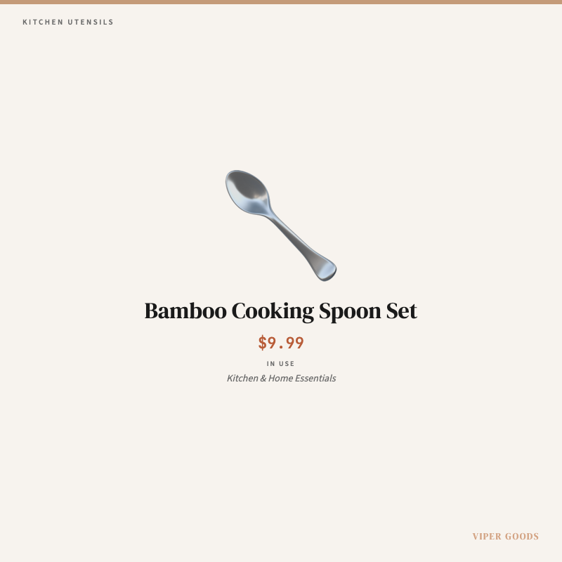 Bamboo Cooking Spoon Set — Lifestyle