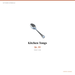 Kitchen Tongs — Front