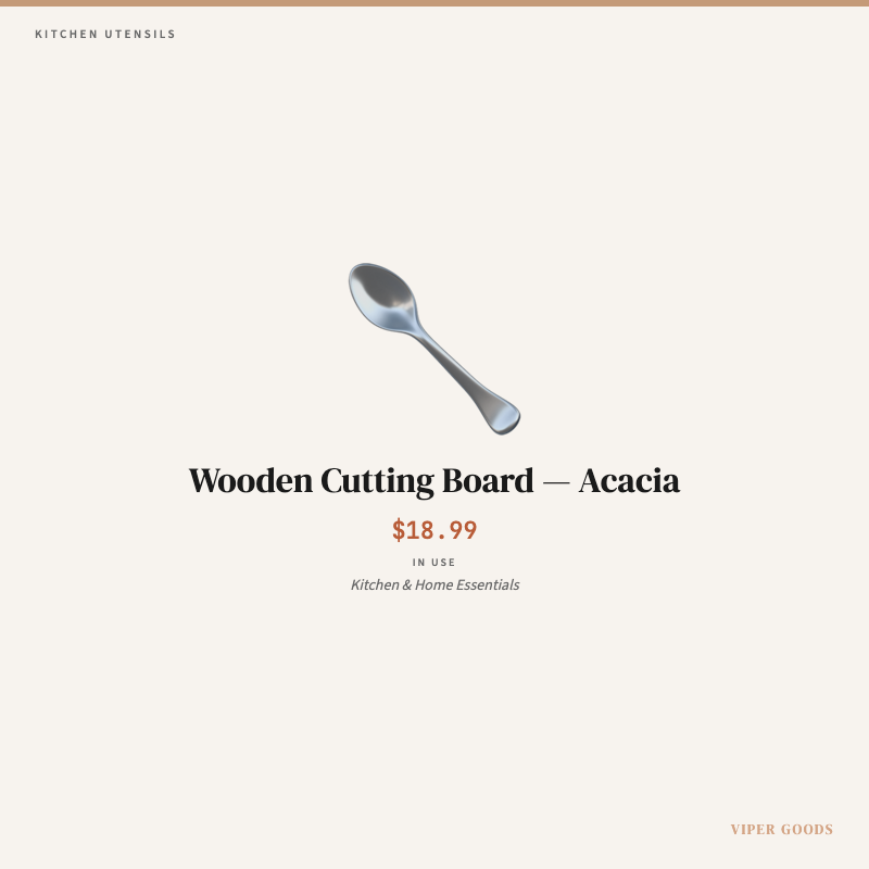 Wooden Cutting Board — Acacia — Lifestyle