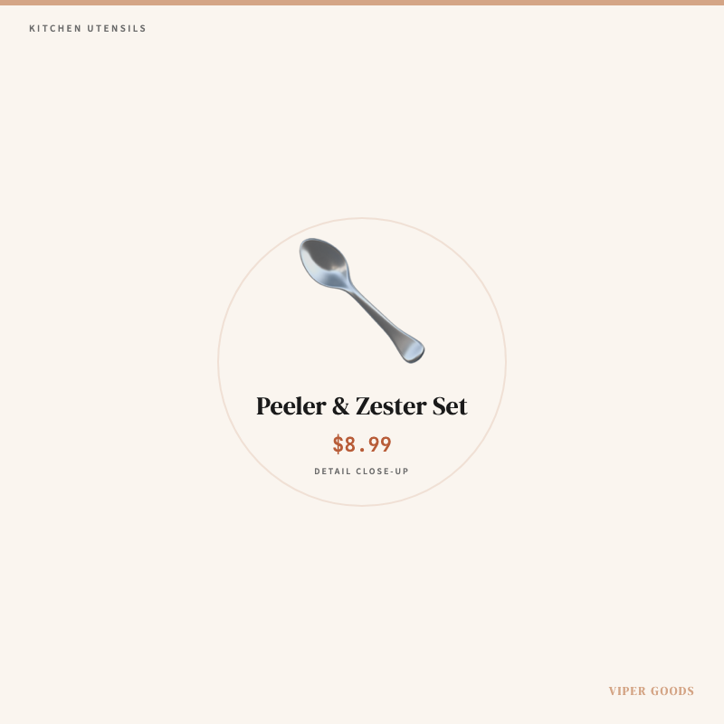 Peeler & Zester Set — Detail