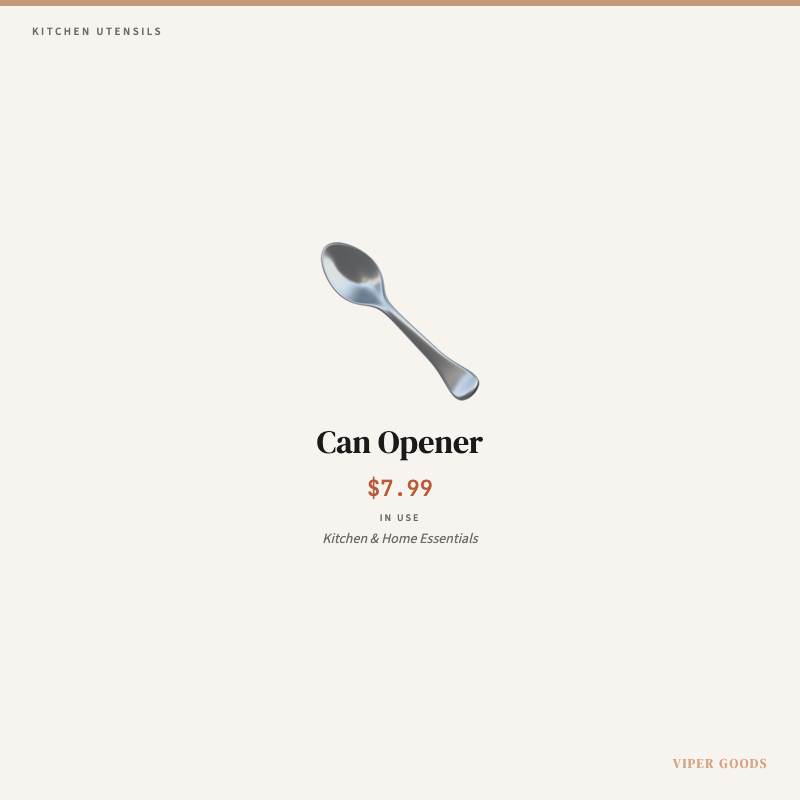 Can Opener — Lifestyle