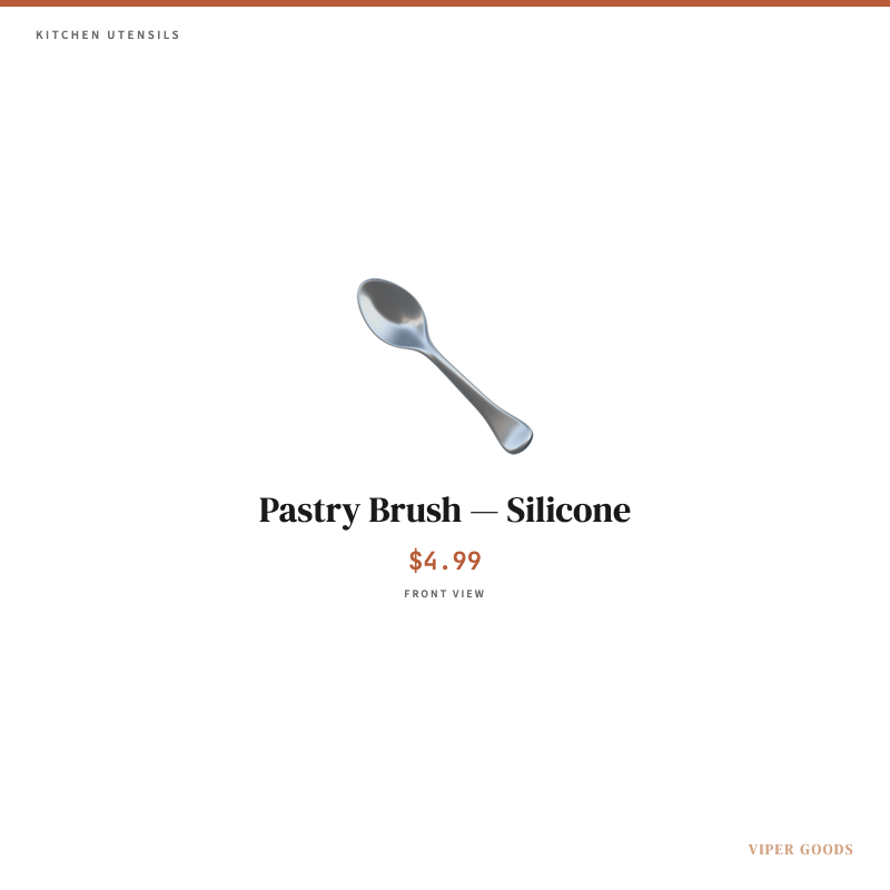 Pastry Brush — Silicone — Front