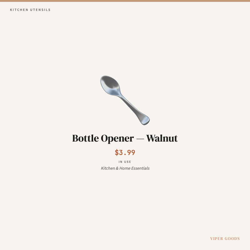 Bottle Opener — Walnut — Lifestyle