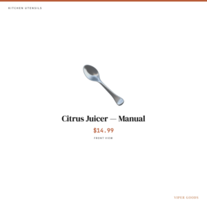 Citrus Juicer — Manual — Front