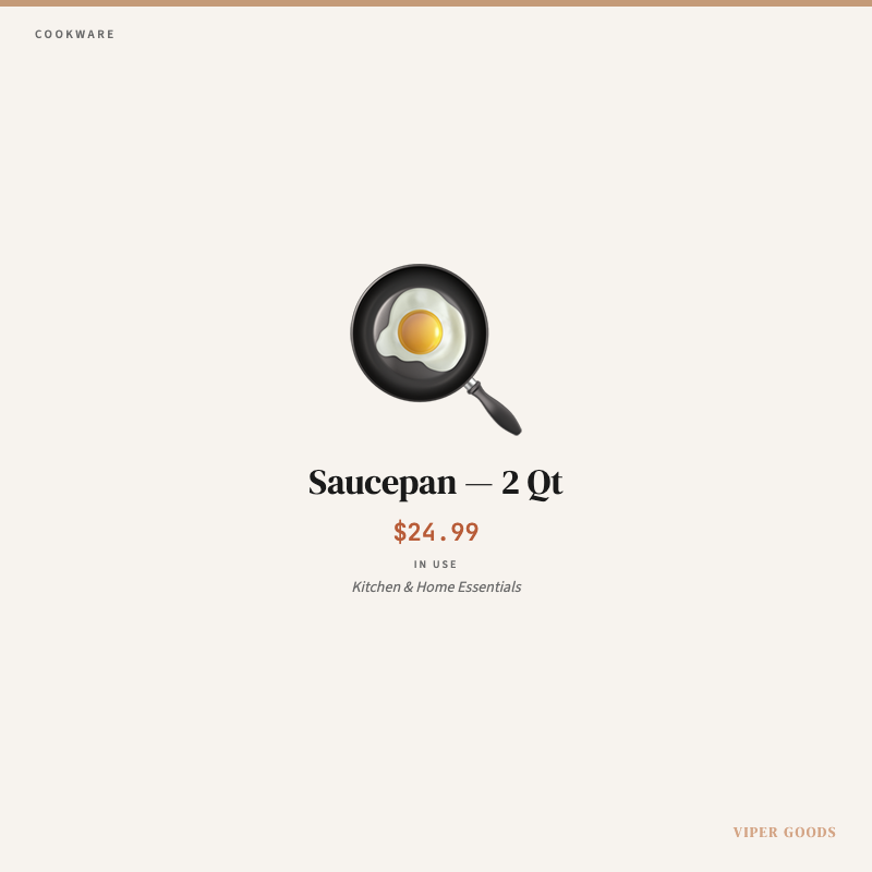 Saucepan — 2 Qt — Lifestyle