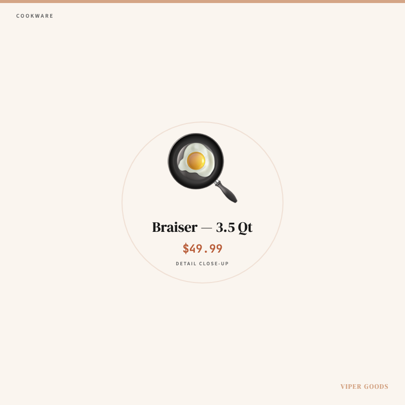 Braiser — 3.5 Qt — Detail