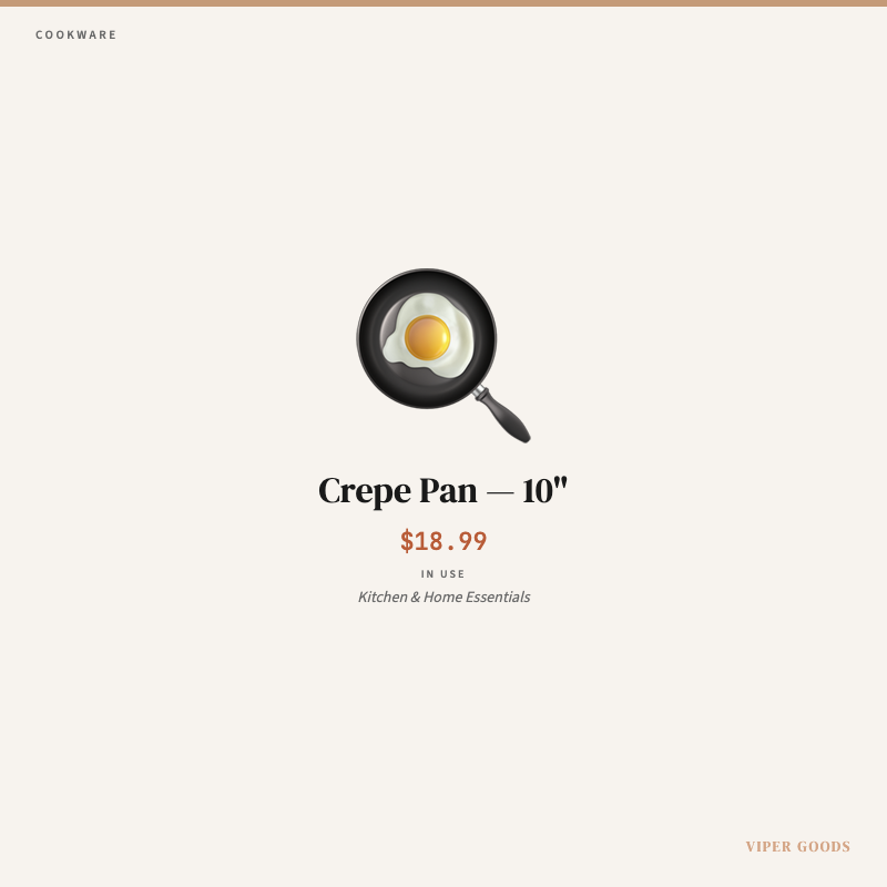 Crepe Pan — 10" — Lifestyle