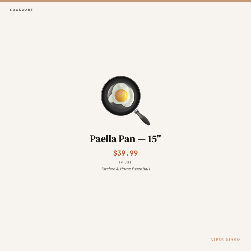 Paella Pan — 15" — Lifestyle