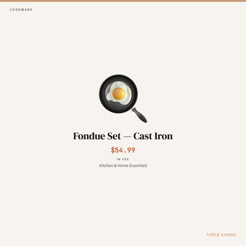 Fondue Set — Cast Iron — Lifestyle