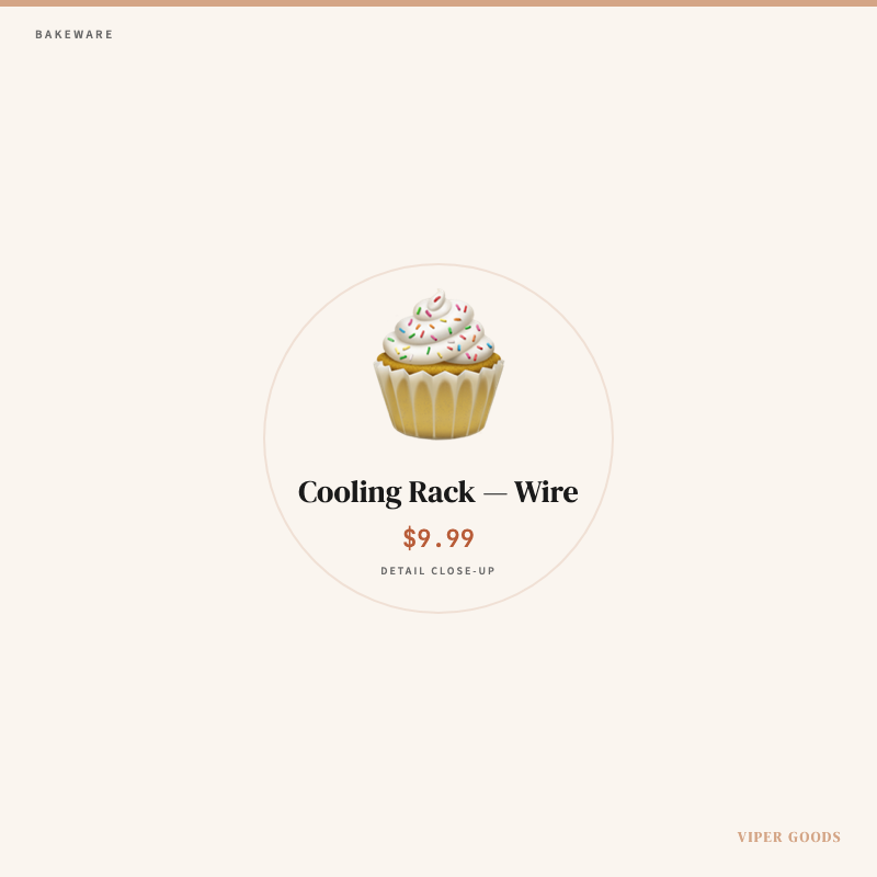 Cooling Rack — Wire — Detail