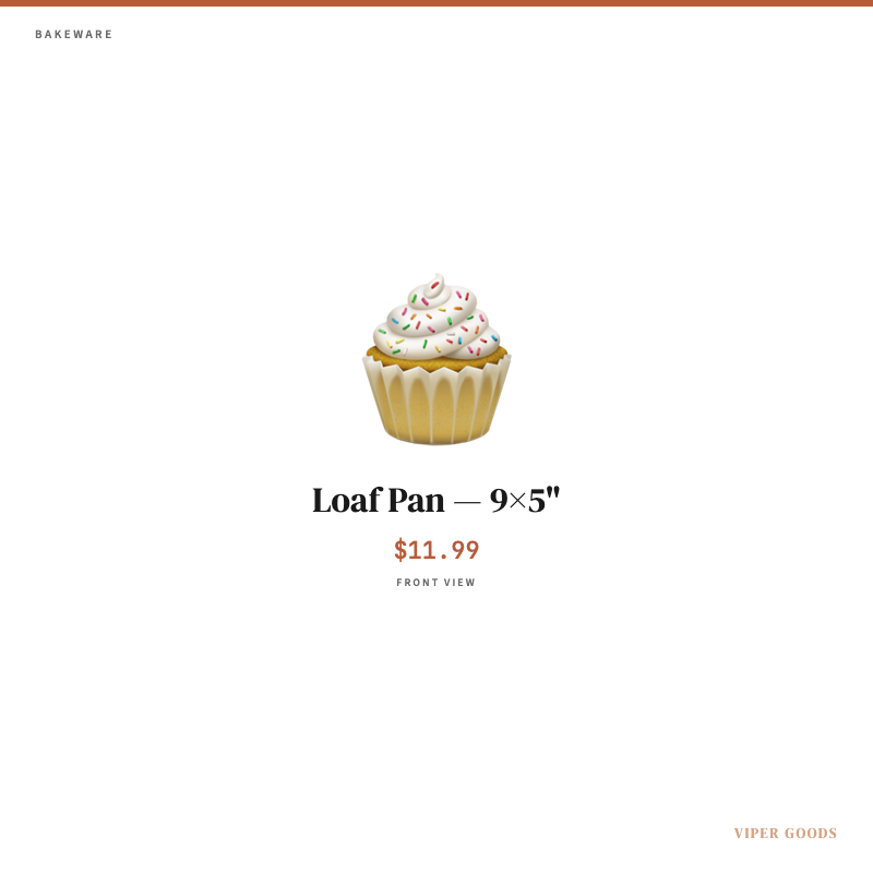 Loaf Pan — 9×5" — Front
