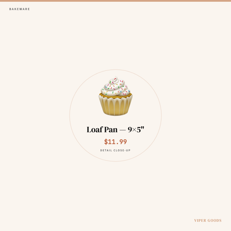 Loaf Pan — 9×5" — Detail