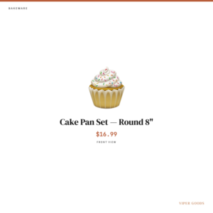 Cake Pan Set — Round 8" — Front
