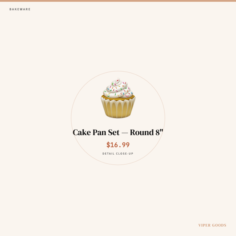 Cake Pan Set — Round 8" — Detail