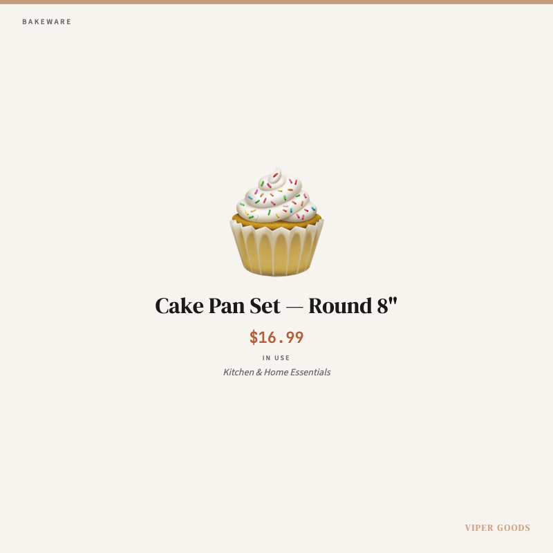 Cake Pan Set — Round 8" — Lifestyle