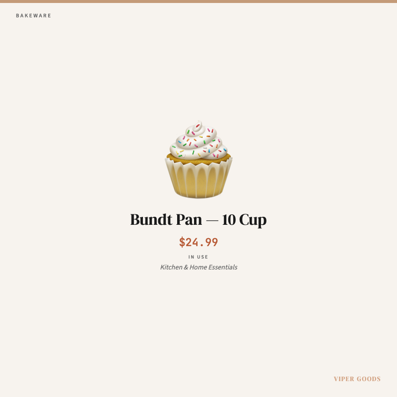 Bundt Pan — 10 Cup — Lifestyle