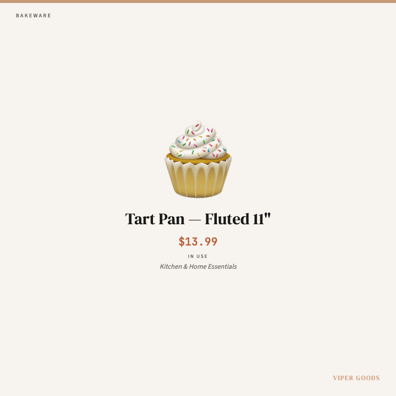 Tart Pan — Fluted 11" — Lifestyle