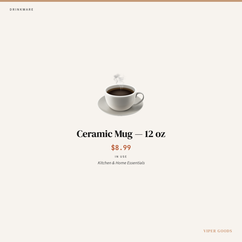 Ceramic Mug — 12 oz — Lifestyle