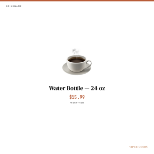 Water Bottle — 24 oz — Front