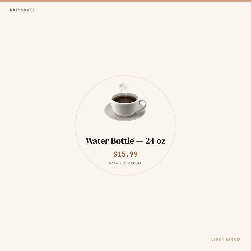 Water Bottle — 24 oz — Detail