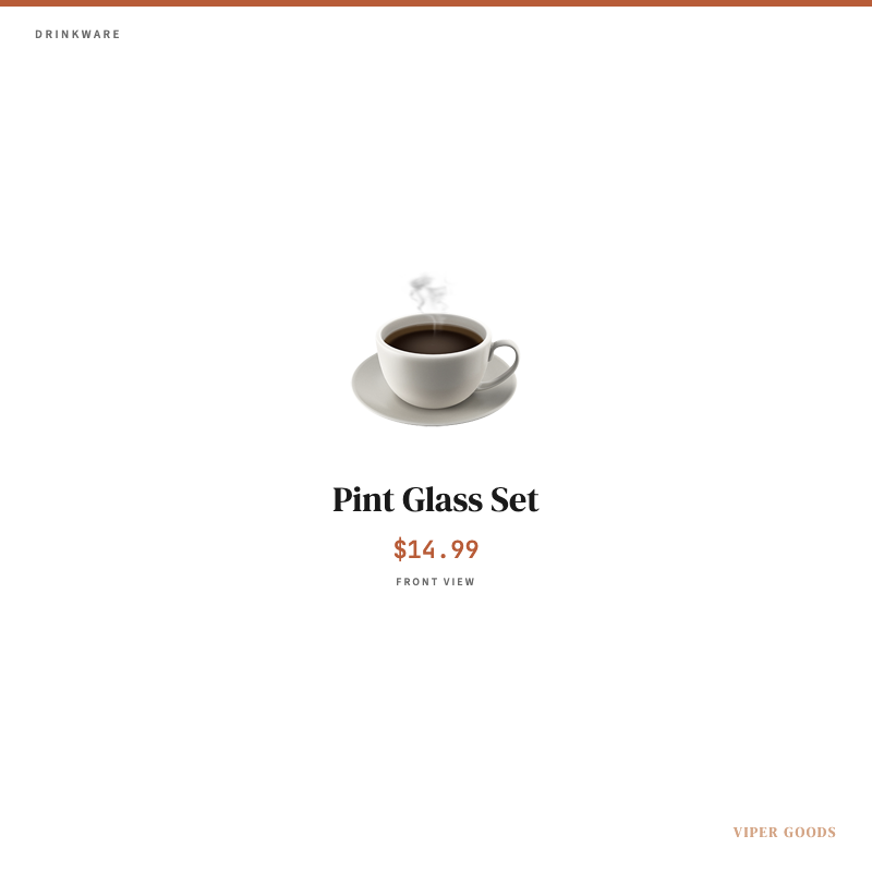 Pint Glass Set — Front