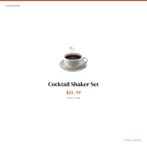 Cocktail Shaker Set — Front