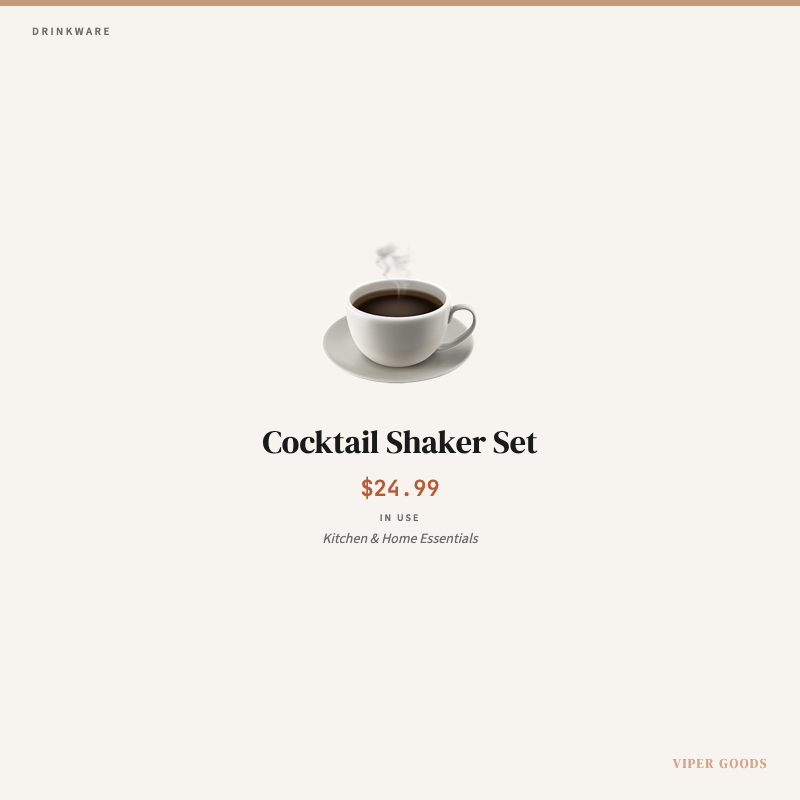 Cocktail Shaker Set — Lifestyle