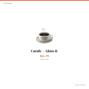 Carafe — Glass 1L — Front
