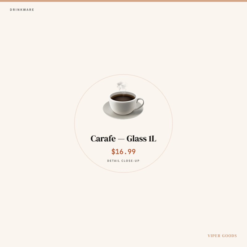 Carafe — Glass 1L — Detail