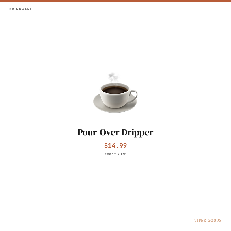 Pour-Over Dripper — Front