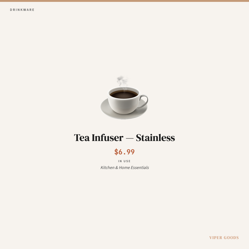 Tea Infuser — Stainless — Lifestyle
