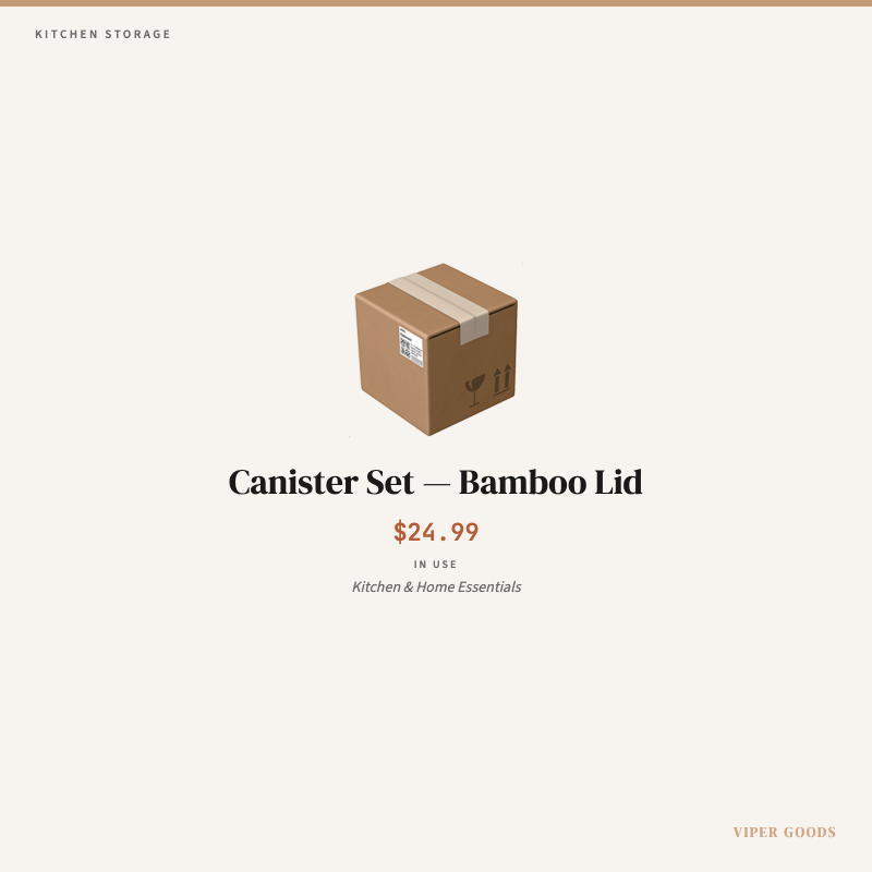 Canister Set — Bamboo Lid — Lifestyle