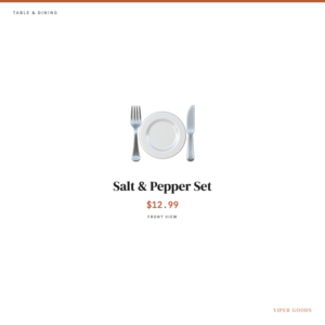 Salt & Pepper Set — Front