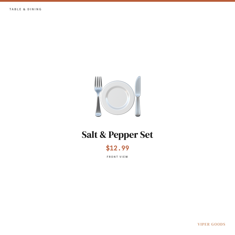 Salt & Pepper Set — Front