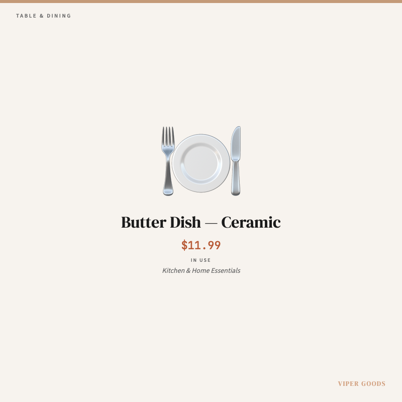 Butter Dish — Ceramic — Lifestyle