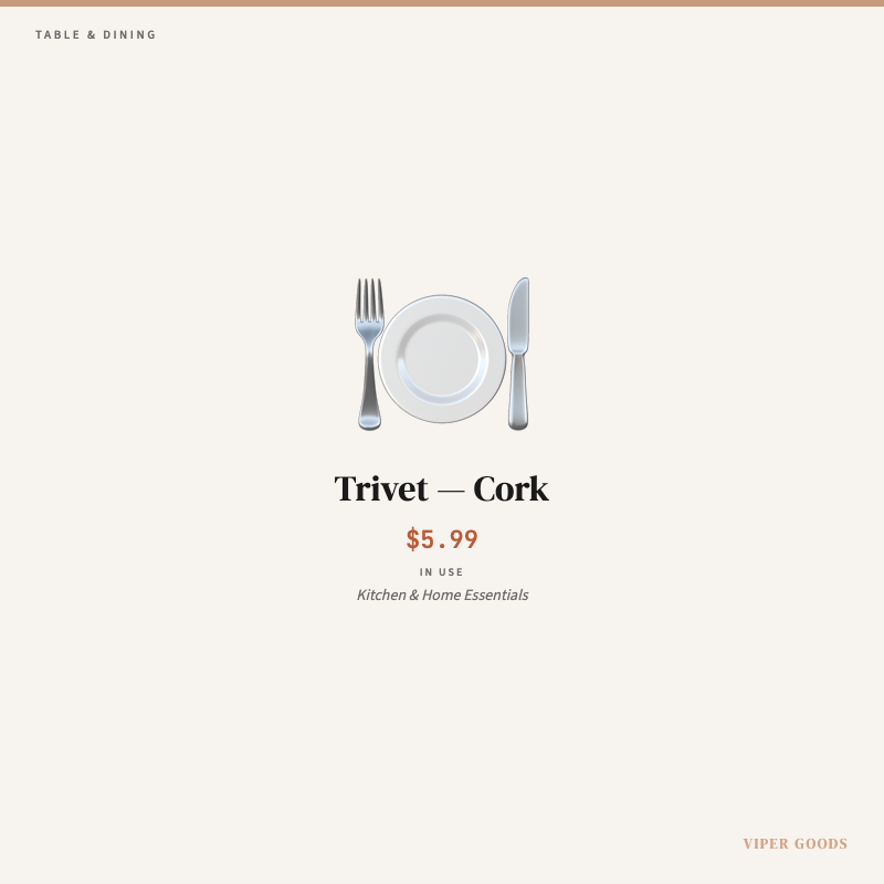 Trivet — Cork — Lifestyle