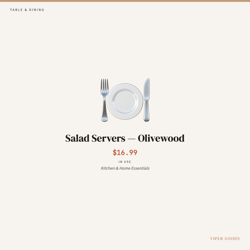 Salad Servers — Olivewood — Lifestyle