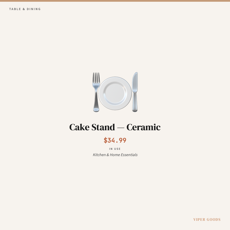 Cake Stand — Ceramic — Lifestyle