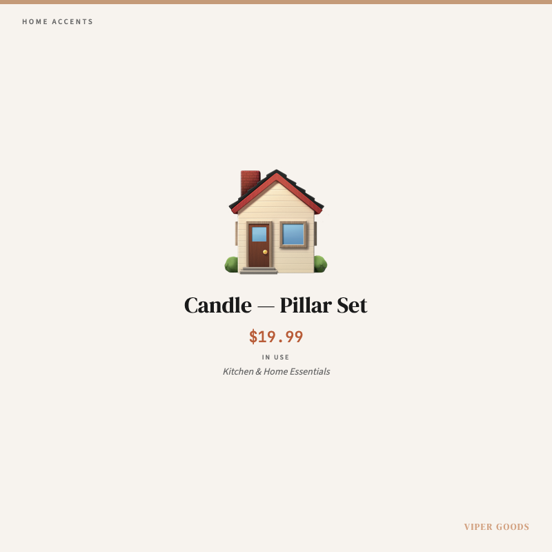 Candle — Pillar Set — Lifestyle