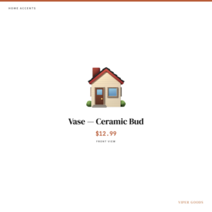 Vase — Ceramic Bud — Front
