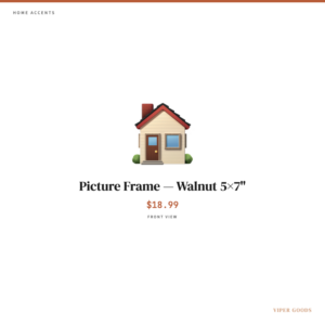 Picture Frame — Walnut 5×7" — Front