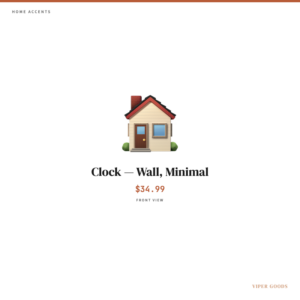 Clock — Wall, Minimal — Front