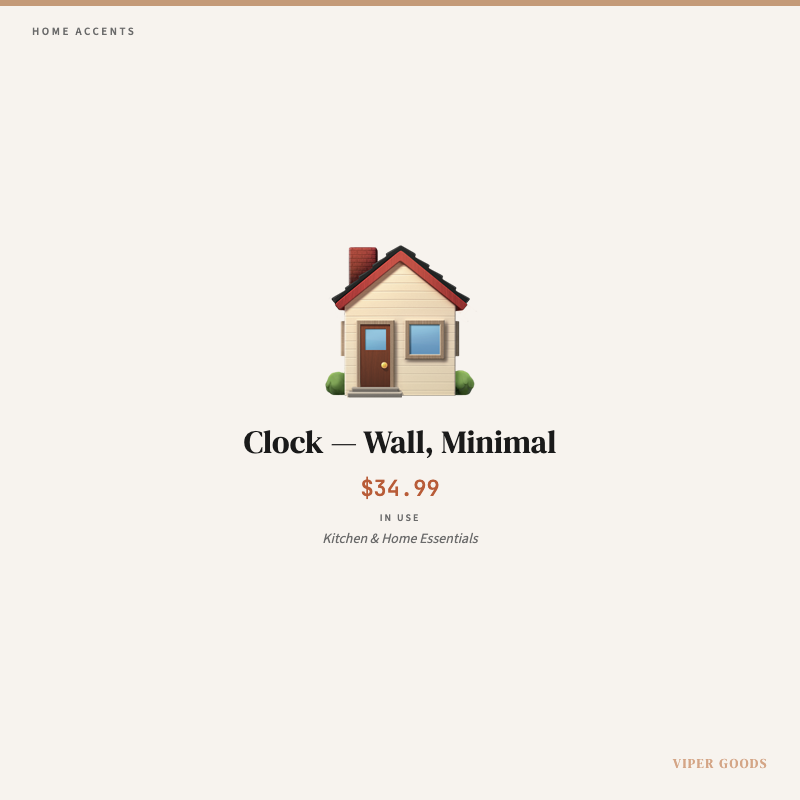 Clock — Wall, Minimal — Lifestyle