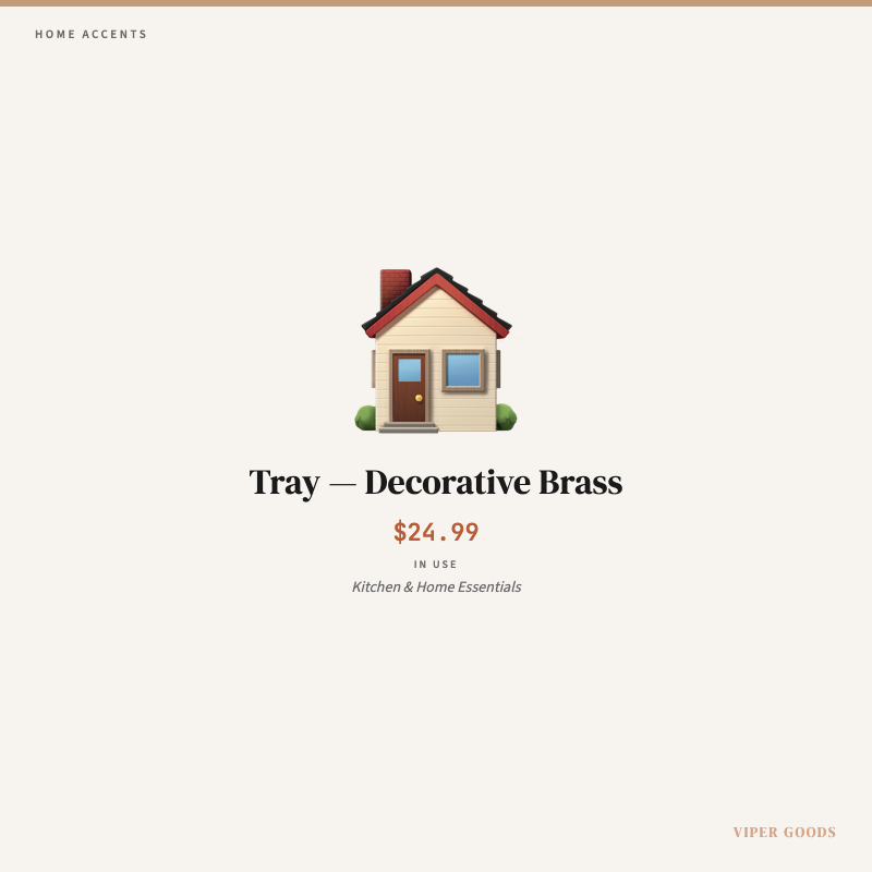 Tray — Decorative Brass — Lifestyle