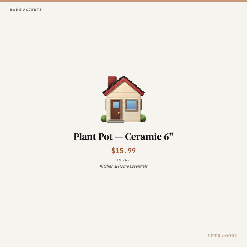 Plant Pot — Ceramic 6" — Lifestyle