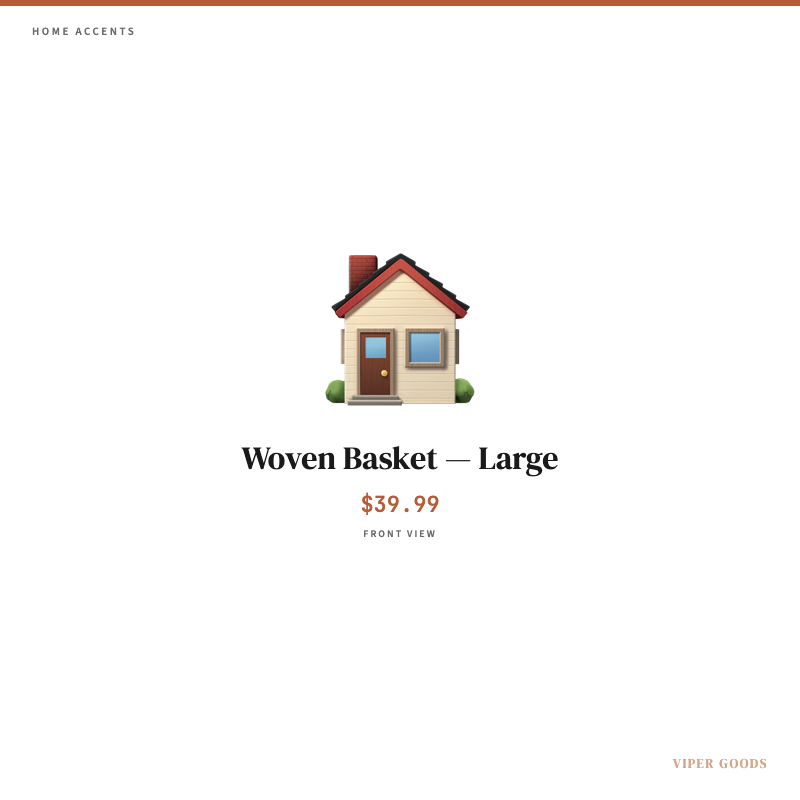 Woven Basket — Large — Front