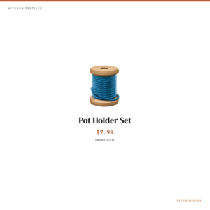Pot Holder Set — Front