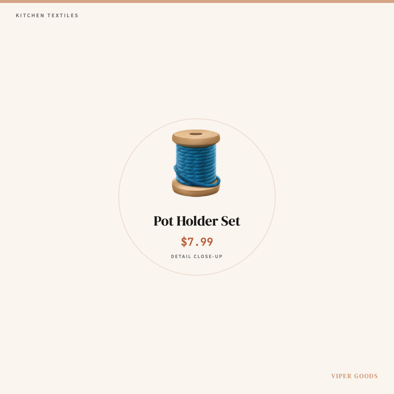 Pot Holder Set — Detail