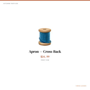 Apron — Cross-Back — Front